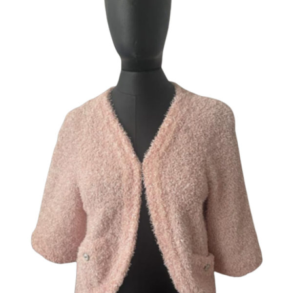 Casaco Chanel Boucle Rosa-36