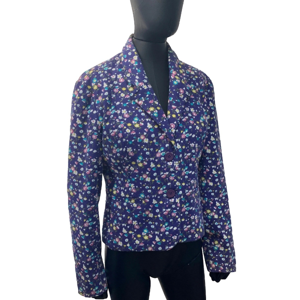 Blazer Cris Barros Roxo Florido - G  Blazer Cris Barros Roxo Florido - G