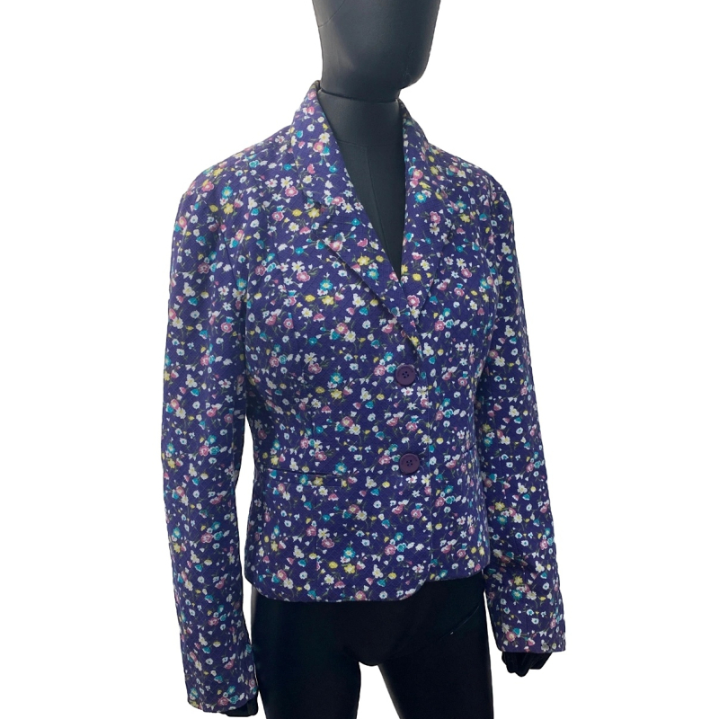 Blazer Cris Barros Roxo Florido - G  Blazer Cris Barros Roxo Florido - G