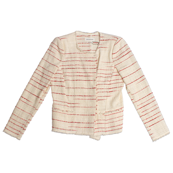Blazer Isabel Marant Étoile Bege Listrada Vermelha