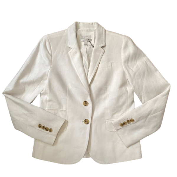 Blazer J.Crew Schoolboy Branco-38 Blazer J.Crew Schoolboy Branco-38