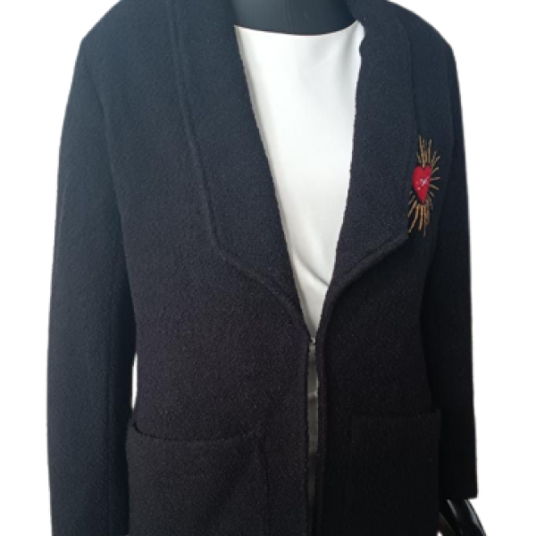 Blazer Mixed Lã Preto Love - 34 Blazer Mixed Lã Preto Love - 34