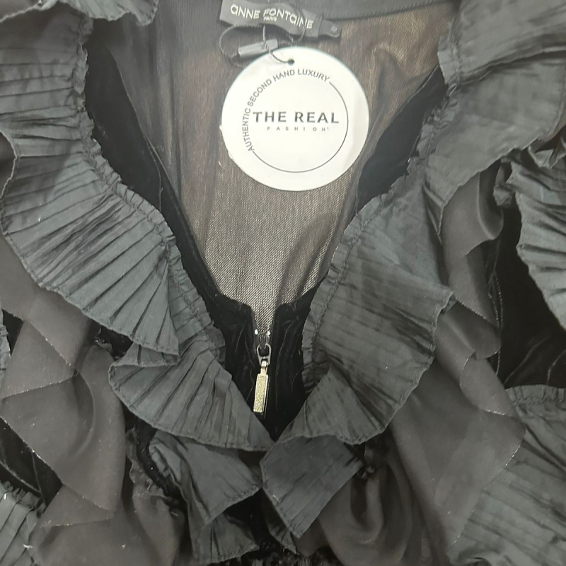 Blusa Anne Fontaine Seda Preta.