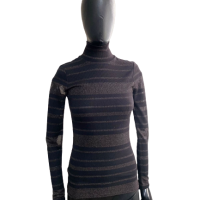 Blusa BCBG Maxazria Preta Listrada-PP