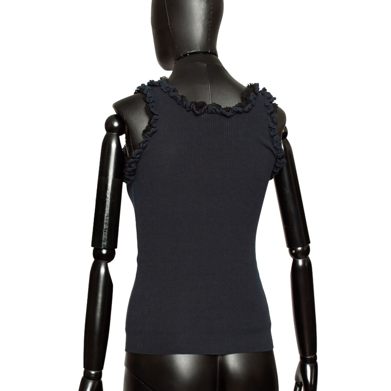 Blusa Chanel Regata Azul Marinho 34