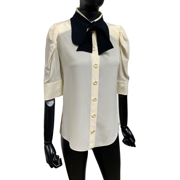 Blusa Chloé Seda Off-White - 38