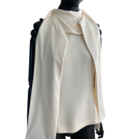 Blusa Christian Dior Seda Off- White Embellished-36