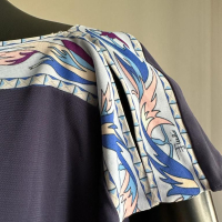 Blusa Emilio Pucci Seda Azul Marinho - 01633