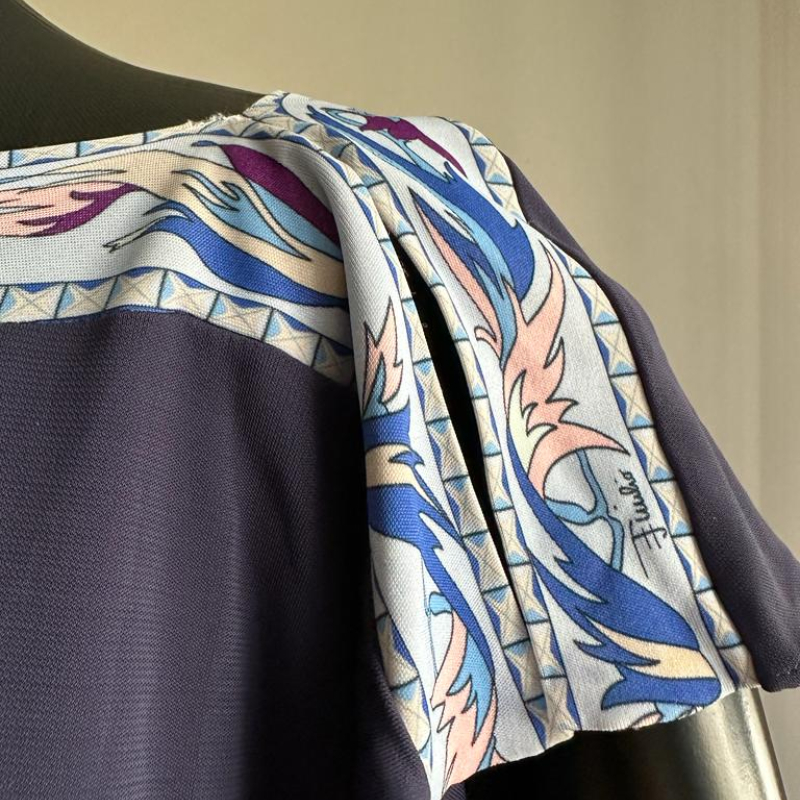 Blusa Emilio Pucci Seda Azul Marinho - 01633