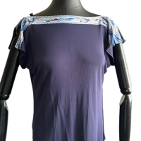 Blusa Emilio Pucci Seda Azul Marinho - 01633