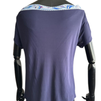 Blusa Emilio Pucci Seda Azul Marinho - 01633