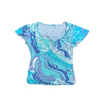 Blusa Emilio Pucci Estampada Azul - 42
