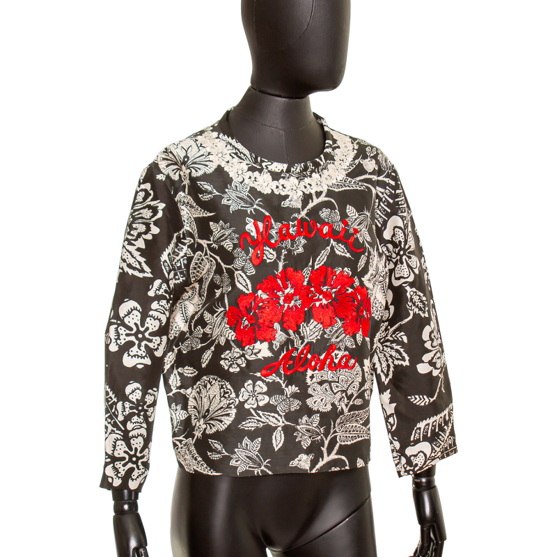 Blusa Isabel Marant Preta Bordada