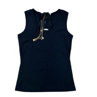 Blusa Louis Vuitton Malha Preta Details Corrente-M