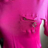Blusa Louis Vuitton Rosa - Brochê LV - P