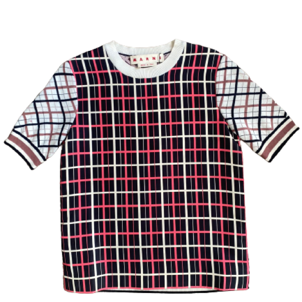 Blusa Marni Quadriculada Colorida-36 Blusa Marni Quadriculada Colorida-36
