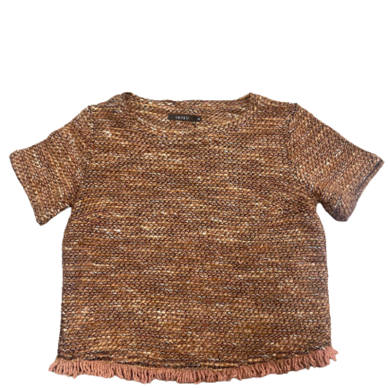 Blusa Mixed Lã Laranja-M Blusa Mixed Lã Laranja-M