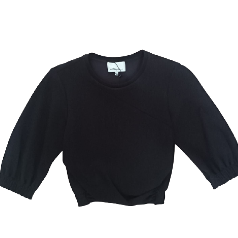 Blusa Phillip Lim malha manga curta preto-PP Blusa Phillip Lim malha manga curta preto-PP