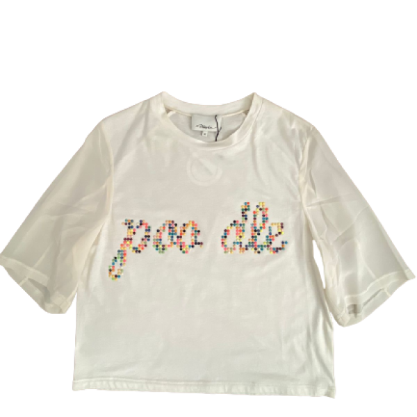 Blusa Phillip Lim Off-White Manga Seda-PP Blusa Phillip Lim Off-White Manga Seda-PP