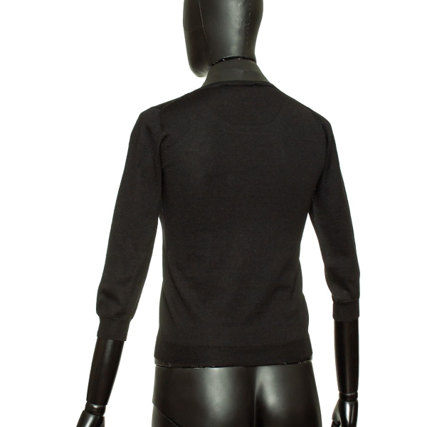Blusa Prada Preta Manga Longa 36