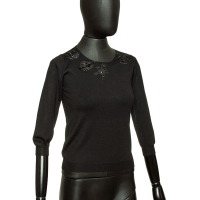 Blusa Prada Preta Manga Longa 36