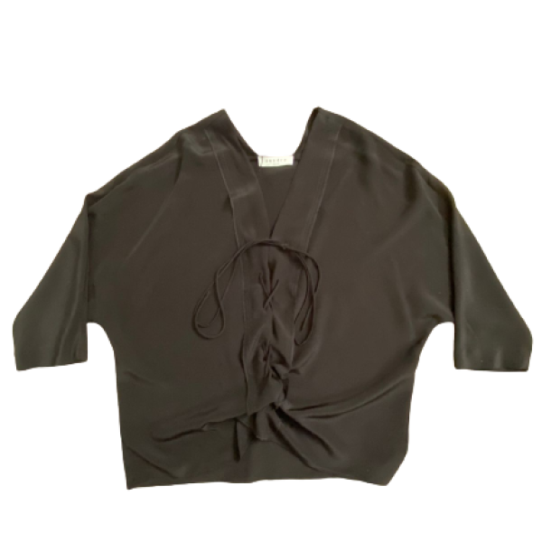 Blusa Sandro Seda Preto-36