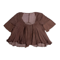 Blusa Stella McCartney Seda Marrom 