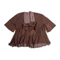 Blusa Stella McCartney Seda Marrom 