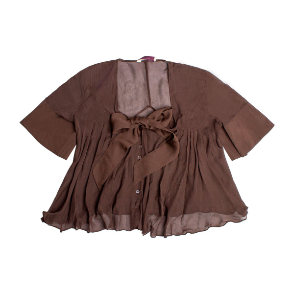 Blusa Stella McCartney Seda Marrom  Blusa Stella McCartney Seda Marrom