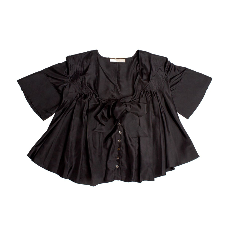 Blusa Stella McCartney Seda Preta Blusa Stella McCartney Seda Preta