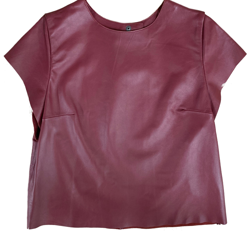 Blusa NK Store TalieNK Couro Marsala