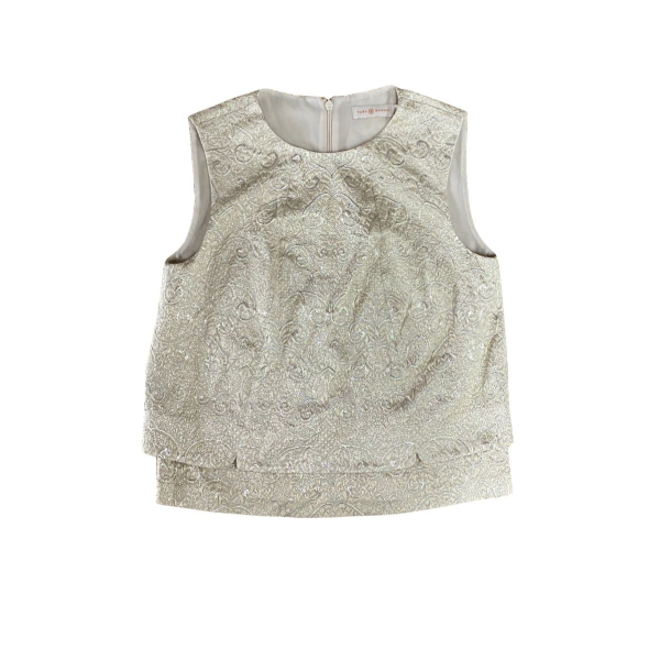 Blusa Tory Burch Embellished Dourada-36