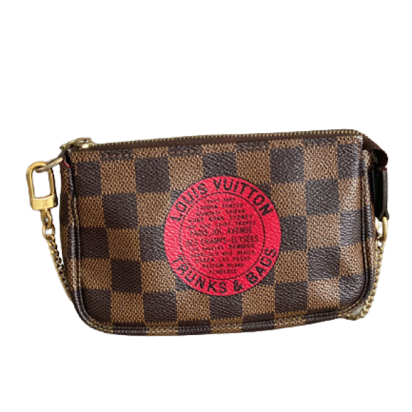 Bolsa Louis Vuitton Mini Pochette Canvas Damier Bolsa Louis Vuitton Mini Pochette Canvas Damier