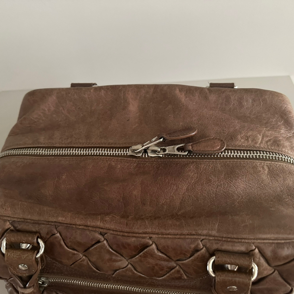 Bolsa Balenciaga Plombe Quilted Chevre Matelasse Marrom