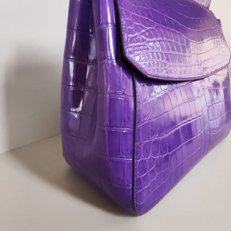 Bolsa Bianchi e Nardi Croco Roxa 