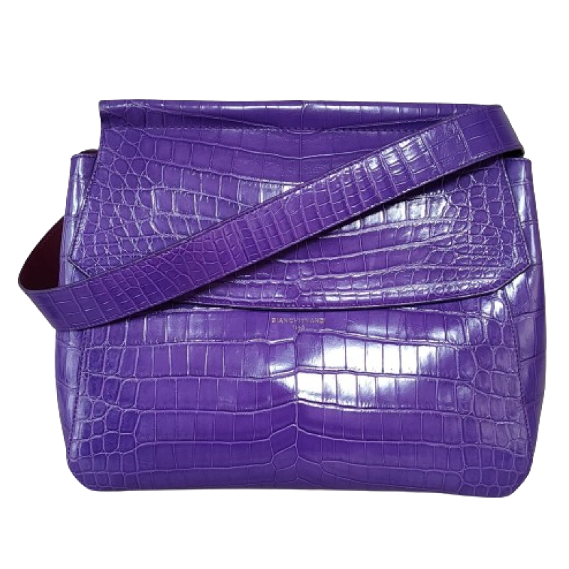 Bolsa Bianchi e Nardi Croco Roxa  Bolsa Bianchi e Nardi Croco Roxa