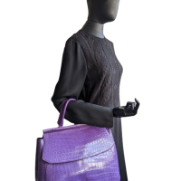 Bolsa Bianchi e Nardi Croco Roxa 