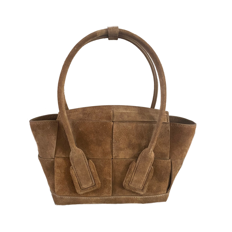 Bolsa Bottega Veneta Arco Suede Caramelo