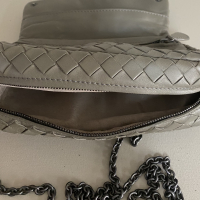 Bolsa Bottega Veneta Disco Cinza