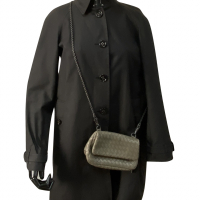 Bolsa Bottega Veneta Disco Cinza
