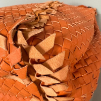 Bolsa Bottega Veneta Intrecciato Laranja
