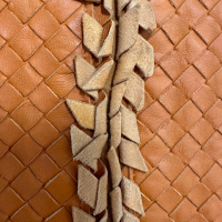 Bolsa Bottega Veneta Intrecciato Laranja