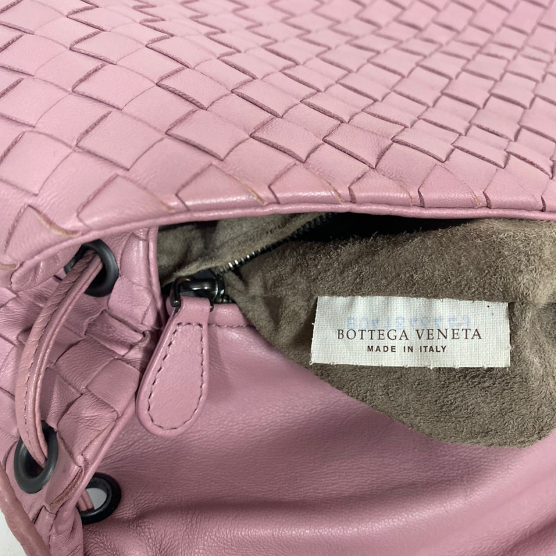 Bolsa Bottega Veneta Intrecciato Messenger Rosa
