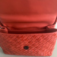 Bolsa Bottega Veneta Intrecciato Olímpia Laranja