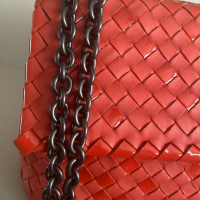 Bolsa Bottega Veneta Intrecciato Olímpia Laranja