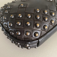 Clutch Bottega Veneta Knot Studded Gunmetal