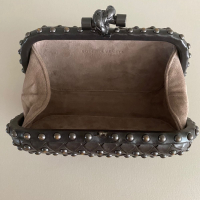 Clutch Bottega Veneta Knot Studded Gunmetal