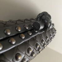 Clutch Bottega Veneta Knot Studded Gunmetal