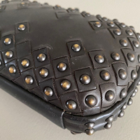 Clutch Bottega Veneta Knot Studded Gunmetal