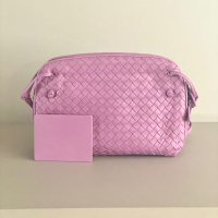 Bolsa Bottega Veneta Nodini Double Zípper Rosa